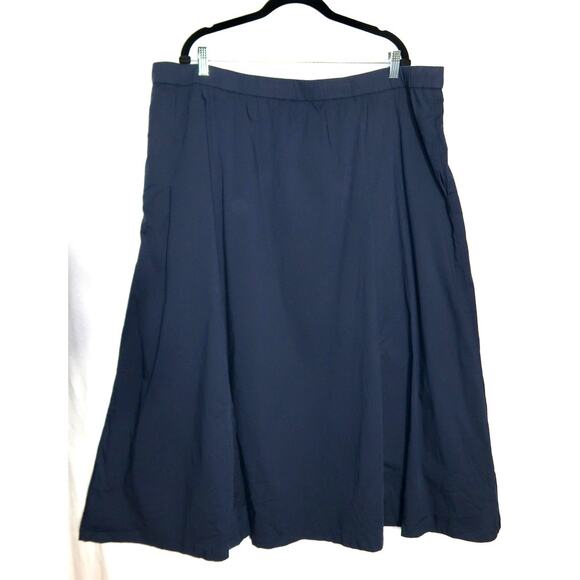 Jason Wu flowy a line midi skirt Size 2XL navy blue lagenlook modest minimalist. - Picture 1 of 5
